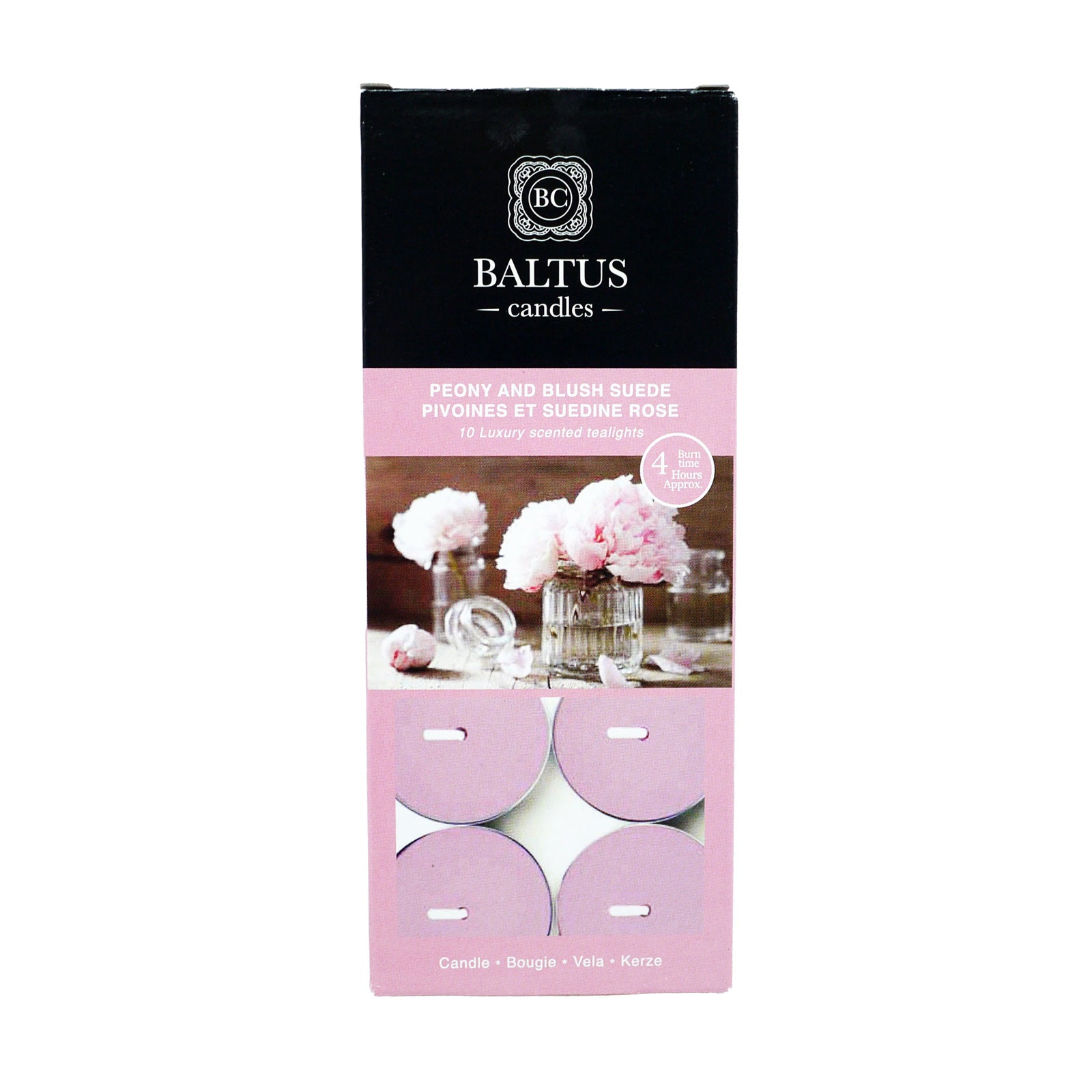 Baltus Candles Peony and Blush Tealights 10Pk 4 Hour Baltus Candles Peony and Blush Tealights 10Pk 4 Hour